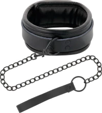 DARKNESS FULL BLACK COLLAR WITH LEASH(width=115mm,height=235mm,depth=60mm)