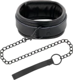 DARKNESS FULL BLACK COLLAR WITH LEASH(width=115mm,height=235mm,depth=60mm)
