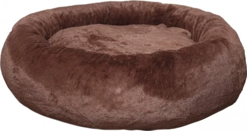 Woofmoda Στρογγυλό Πουφ Νο1 Καφέ 80x80cm