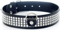 Collar With Crystals 3 Cm Silver