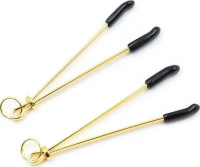 Fetish Addict Nipple Clamps Metal Black/Gold