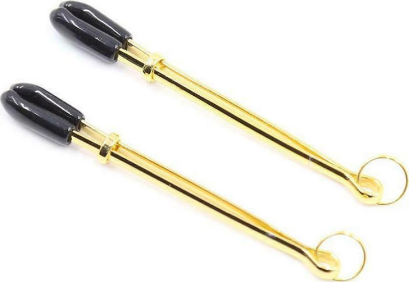 Fetish Addict Nipple Clamps Metal Black/Gold