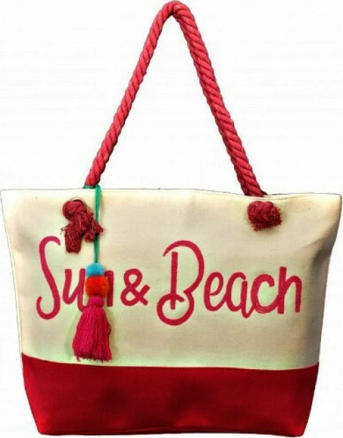 Τσάντα Θαλάσσης Sun + Beach Ροζ Κωδ.13400