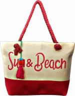Τσάντα Θαλάσσης Sun + Beach Ροζ Κωδ.13400