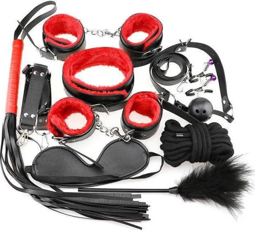 Red Leather Bondage Adult Sexy Toys