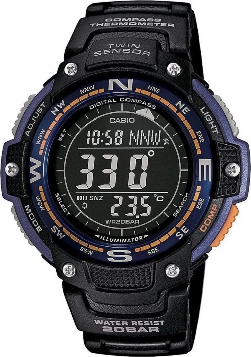 Casio Sport Black Rubber Strap Sgw-100-2Ber