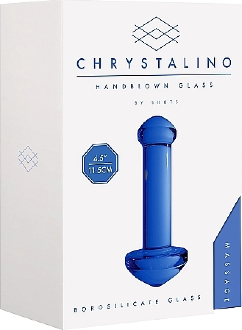 Shots Chrystalino Massage 11.6cm Blue