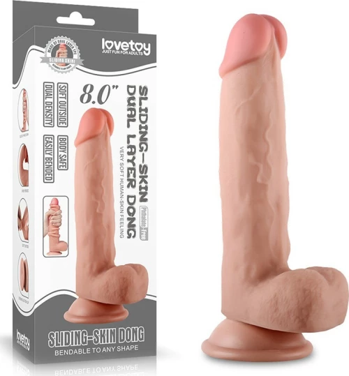 Lovetoy Sliding Skin Dildo 20cm