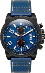 BREEZE Renegade Dual Time Blue Leather Strap 110852.3