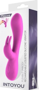 Mauve Unibody Liquefied Silicone Vibe USB Pink