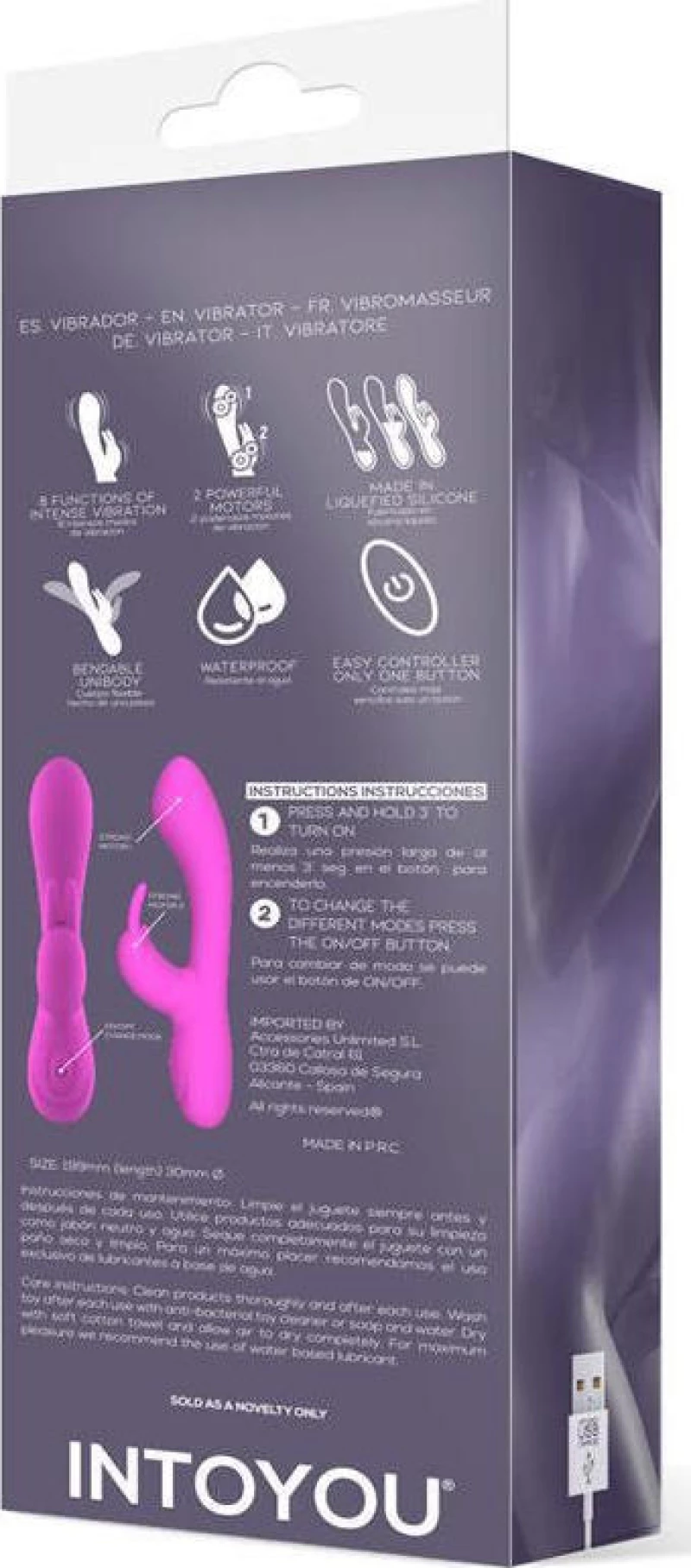 Mauve Unibody Liquefied Silicone Vibe USB Pink