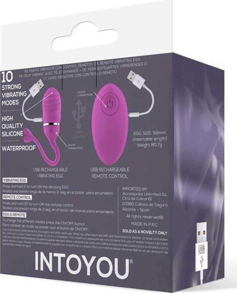 Intoyou Odise Remote Vibrating Egg Pink