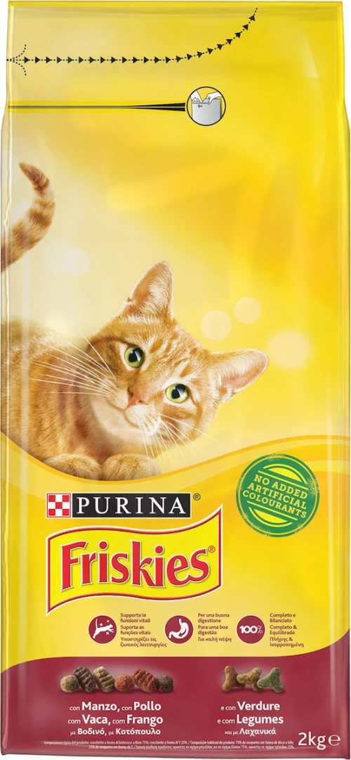 Friskies Adult Βοδινό, Κοτόπουλο & Λαχανικά 2kg