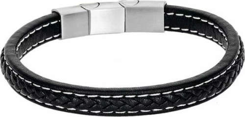 Βραχιόλι Senza Men'S Steel Leather Strap - Ssd4258Bk Ssd4258Bk