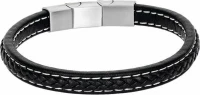 Βραχιόλι Senza Men'S Steel Leather Strap - Ssd4258Bk Ssd4258Bk