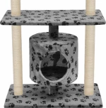 vidaXL Δέντρο Γάτας Με Τύπωμα Πατούσες Γκρι 70x45x95cm