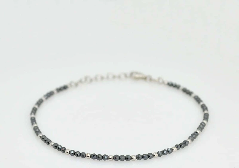 Βραχιόλι από ασήμι 925° Hematite Mini