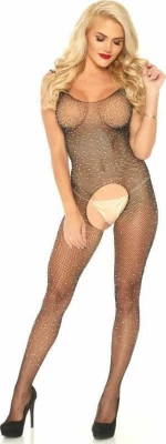 Leg Avenue Fishnet Tank Bodystocking Black