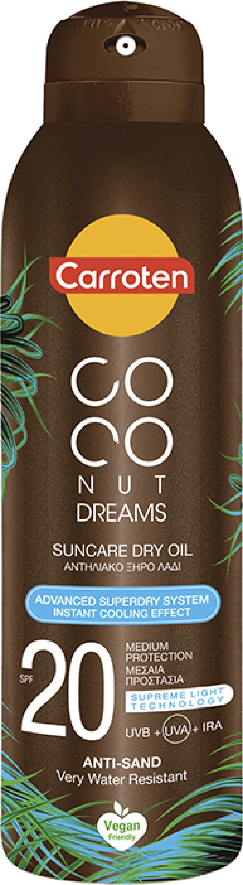 Carroten Coconut Dreams Suncare Dry Oil with Instant Cooling Effect SPF20 150ml