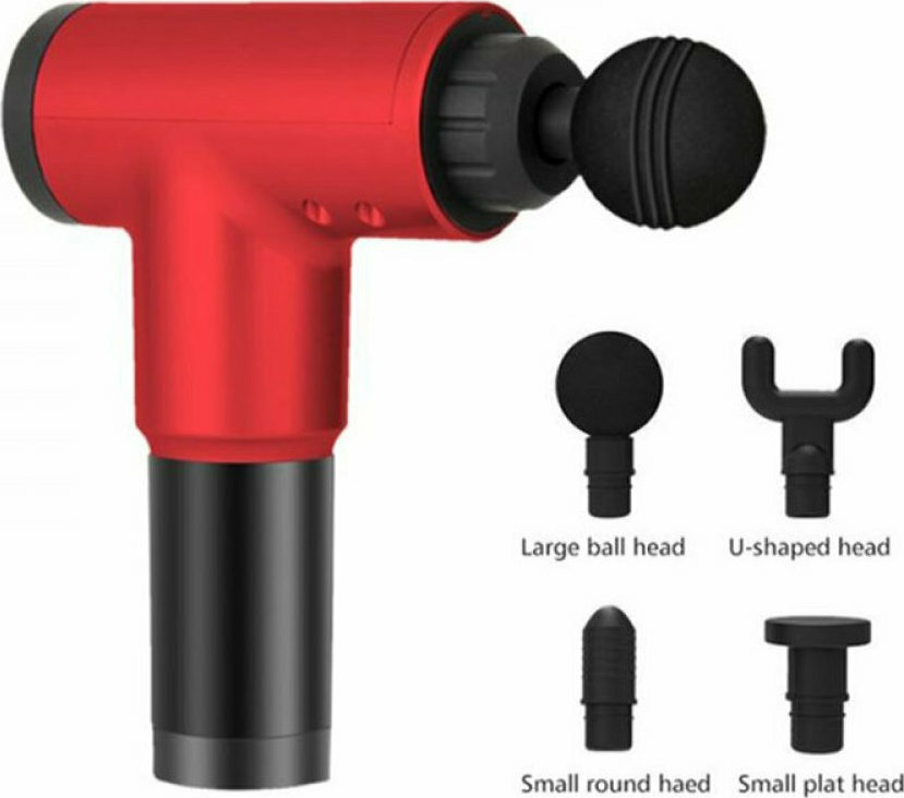 ΠΙΣΤΟΛΙ ΜΑΣΑΖ ΜΕ 4 ΚΕΦΑΛΕΣ RED/BLACK