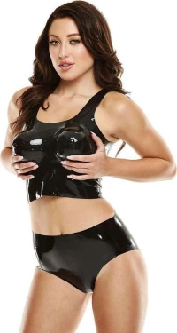 Latexwear Latex Lingerie Set Black