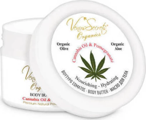 Venus Secrets Cannabis Oil Body Care Organic Olive & Pomegranate 280ml