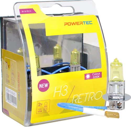 M-Tech H3 Powertec Retro Yellow 12V 2τμχ
