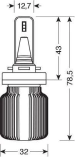 Lampa H8/H9/H16 Halo Led Blade 9-32V 2τμχ
