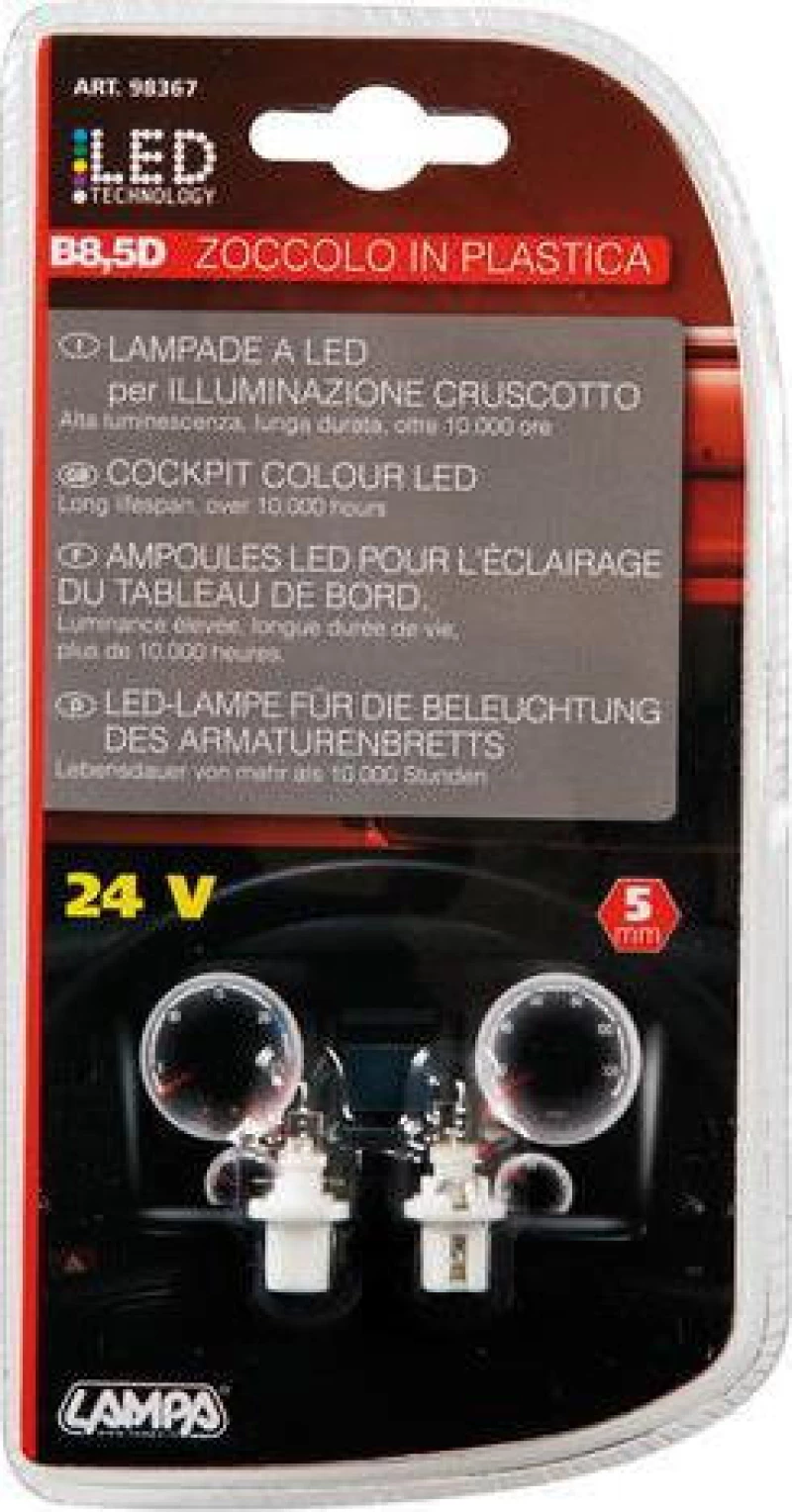 Lampa B8.5D Cockpit Colour Led White 24V 2τμχ