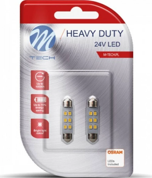 M-Tech C5W Heavy Duty SMD 2835 24V 2τμχ