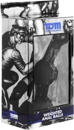 Tom of Finland Silicone Weighted Anal Balls Black 14cm