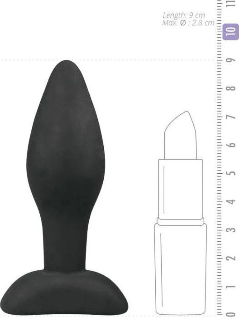 Easytoys Small Silicone Buttplug Black