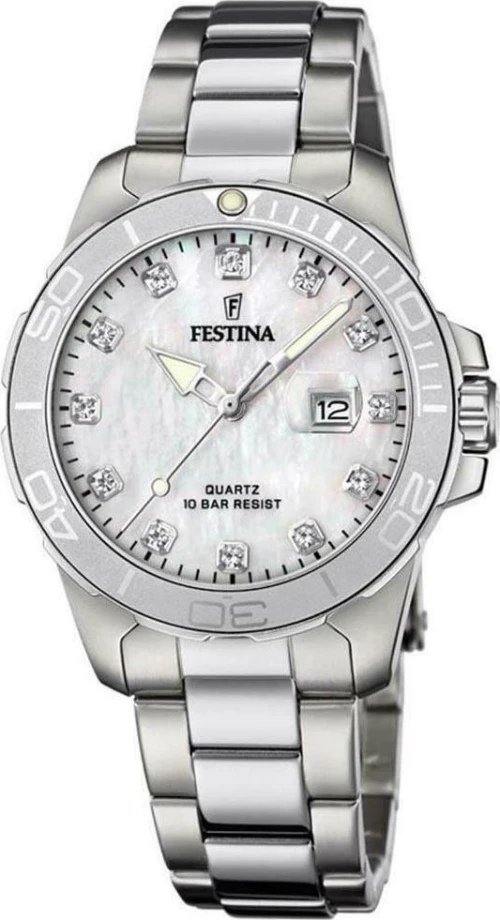 Festina Boyfriend F20503/1 Crystals Silver Stainless Steel Bracelet
