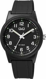 Q&Q Vr35J027Y Black Plastic Strap