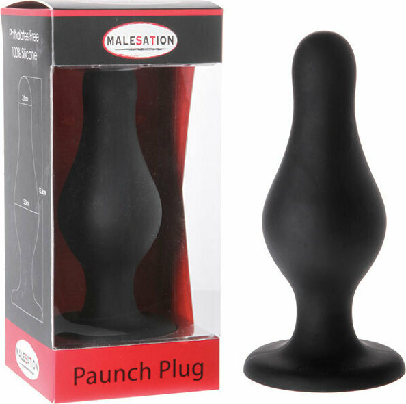 Malesation Paunch Plug With Succion Cup Black 15cm