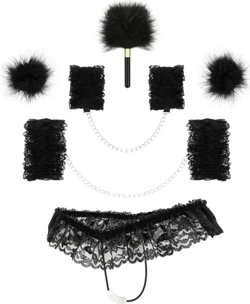 Coquette Lace Bondage Set Deluxe Black