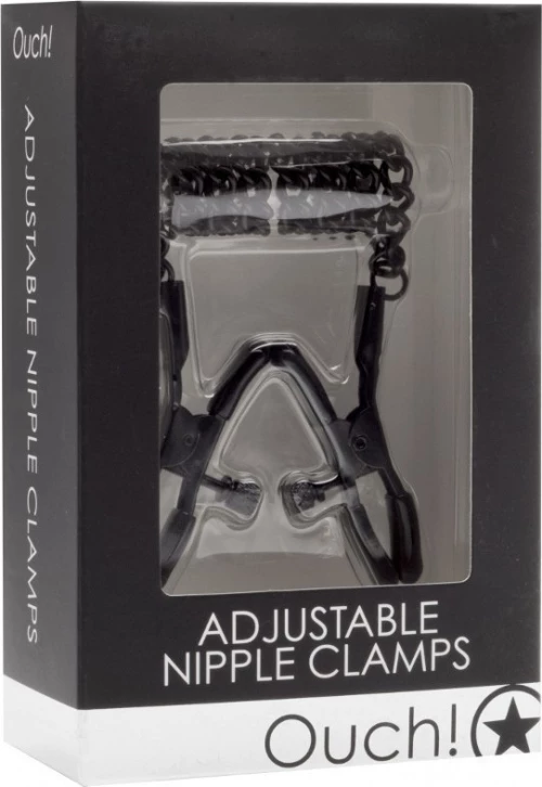 Shots Ouch Adjustable Nipple Clamps Black