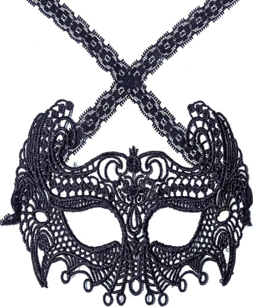 Mysterious Black Lace Masquerade Party Mask