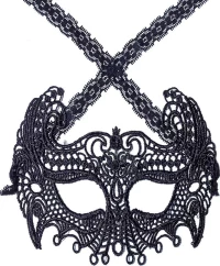 Mysterious Black Lace Masquerade Party Mask
