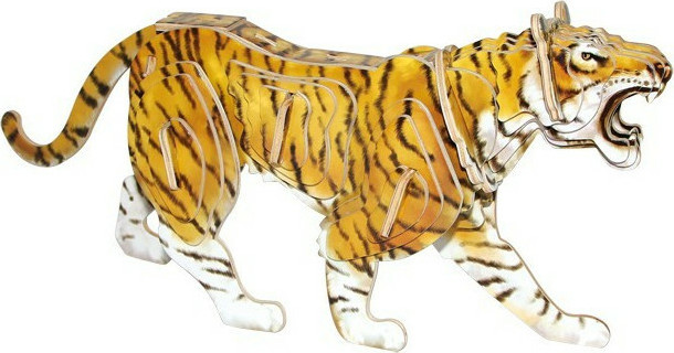 3D Puzzle Ξυλινη Τιγρης 42Τμχ