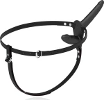 Fetish Submissive Double Strap Vibrator Strap-On Black