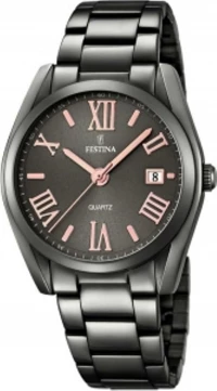 Festina Γυναικείο Ρολόι Με Χακί Μπρασελέ Και Χακί Καντράν F16866/1