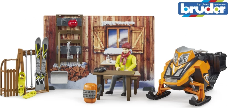 Bruder Mountain Hut with Snowmobile