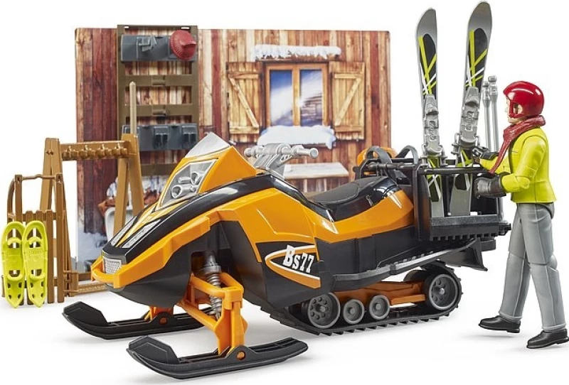 Bruder Mountain Hut with Snowmobile