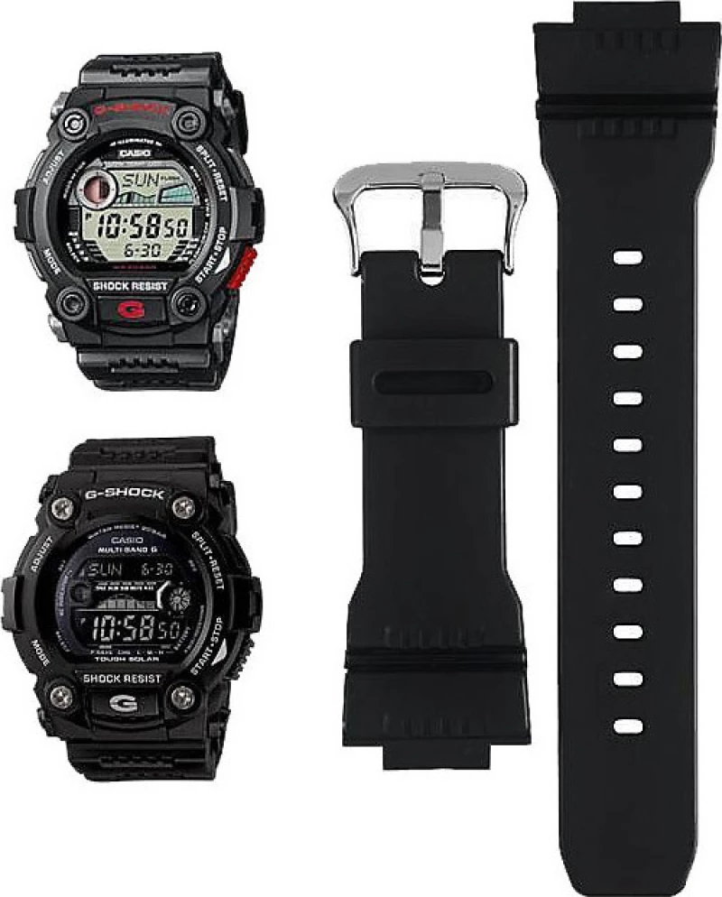 Casio Καουτσούκ Λουράκι Μαύρο
