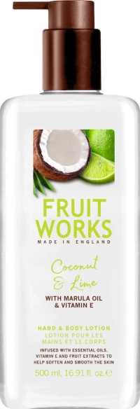The English Bathing Company Fruit Works Coconut & Lime Hand Body Lotion 500ml