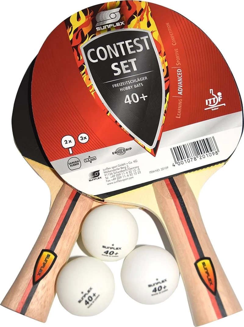 Σετ Contest (2 ρακέτες + 3 μπαλάκια) SUNFLEX