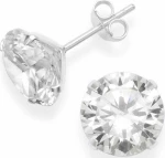 ΣΚΟΥΛΑΡΙΚΙ AΣΗΜΕΝΙΟ ZIRCON ΛΕΥΚΟ 6MM