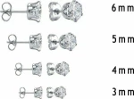 ΣΚΟΥΛΑΡΙΚΙ AΣΗΜΕΝΙΟ ZIRCON ΛΕΥΚΟ 6MM
