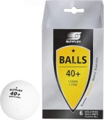 Μπαλάκια Ping Pong Sunflex 1- Star άσπρα 6 τεμ. 21603 / 97251 (Sunflex)